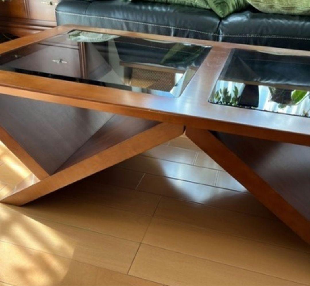 マルニ maruni ローテーブル ガラス デザイナー 木製 アンティーク