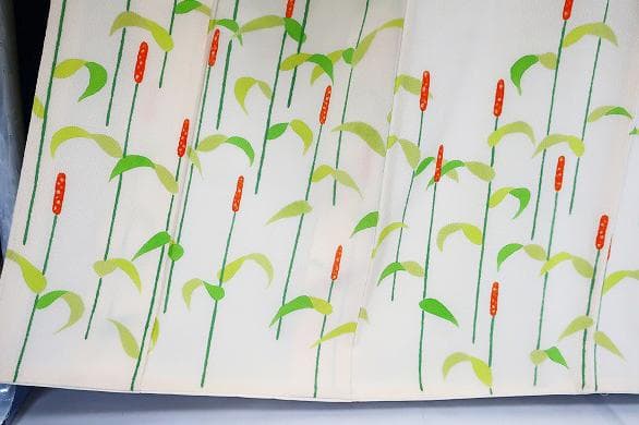 ★専用★未使用品 付下げ アイボリー 蒲の穂 身丈160cm 裄丈67cm