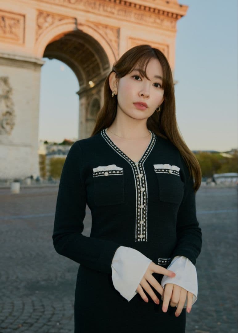 Her lip to Isaline Long Knit Dress 新品 M