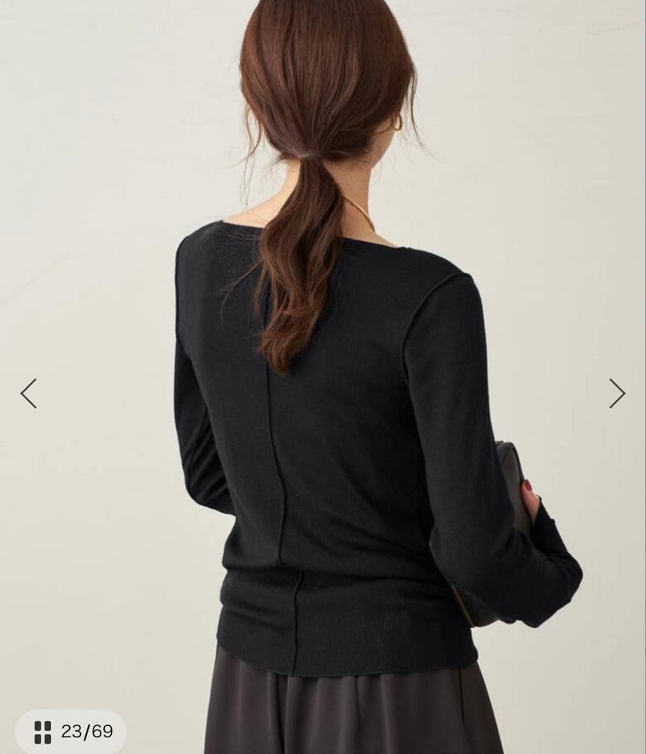 新品　Plage super100s Jersey boat/N プルオーバー