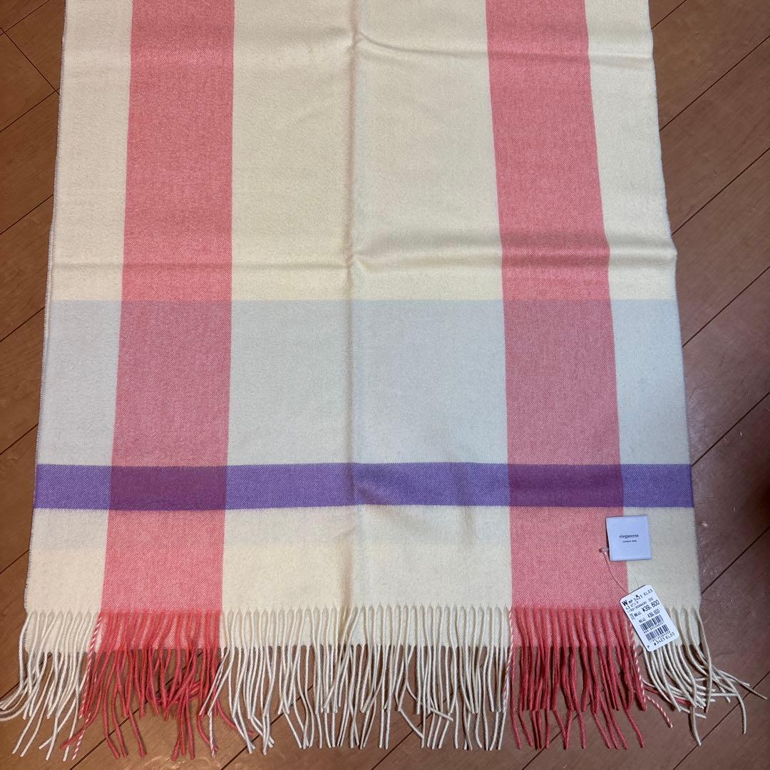 elegancese チェック柄ストール カシミヤ100 ヤマダヤ福袋より
