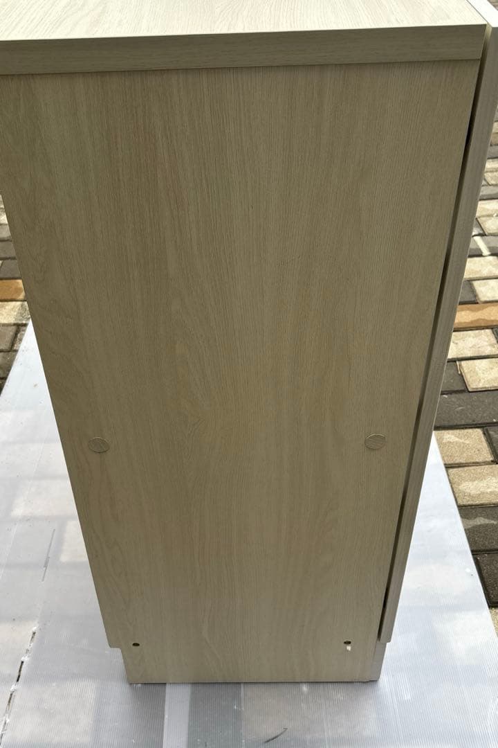 ぼん家具 食器棚 ロータイプ カップボード キッチン収納 ホワイト