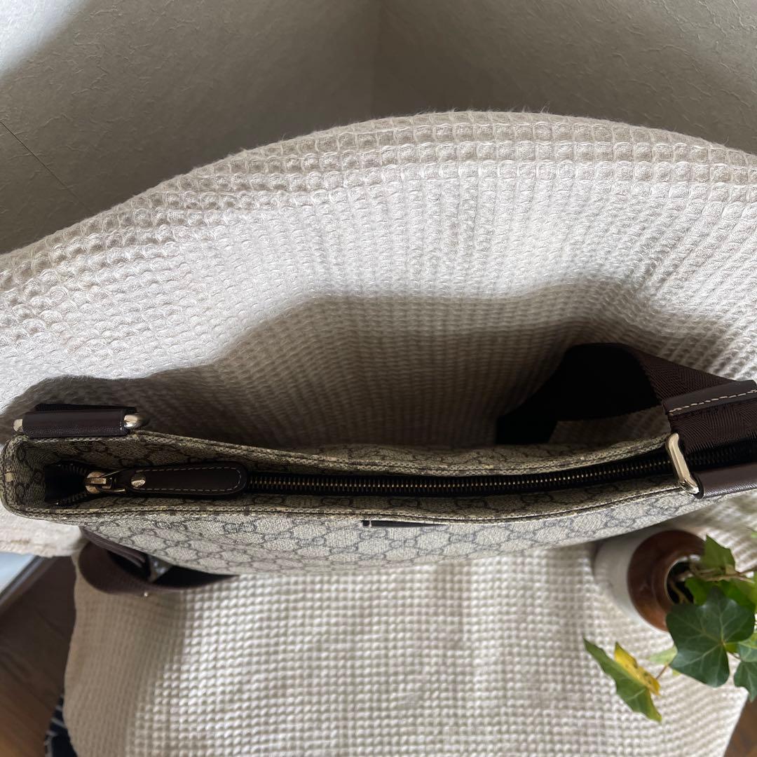 ◇ 美品 GUCCI グッチ ショルダーバッグ GGスプリーム×レザー ◇