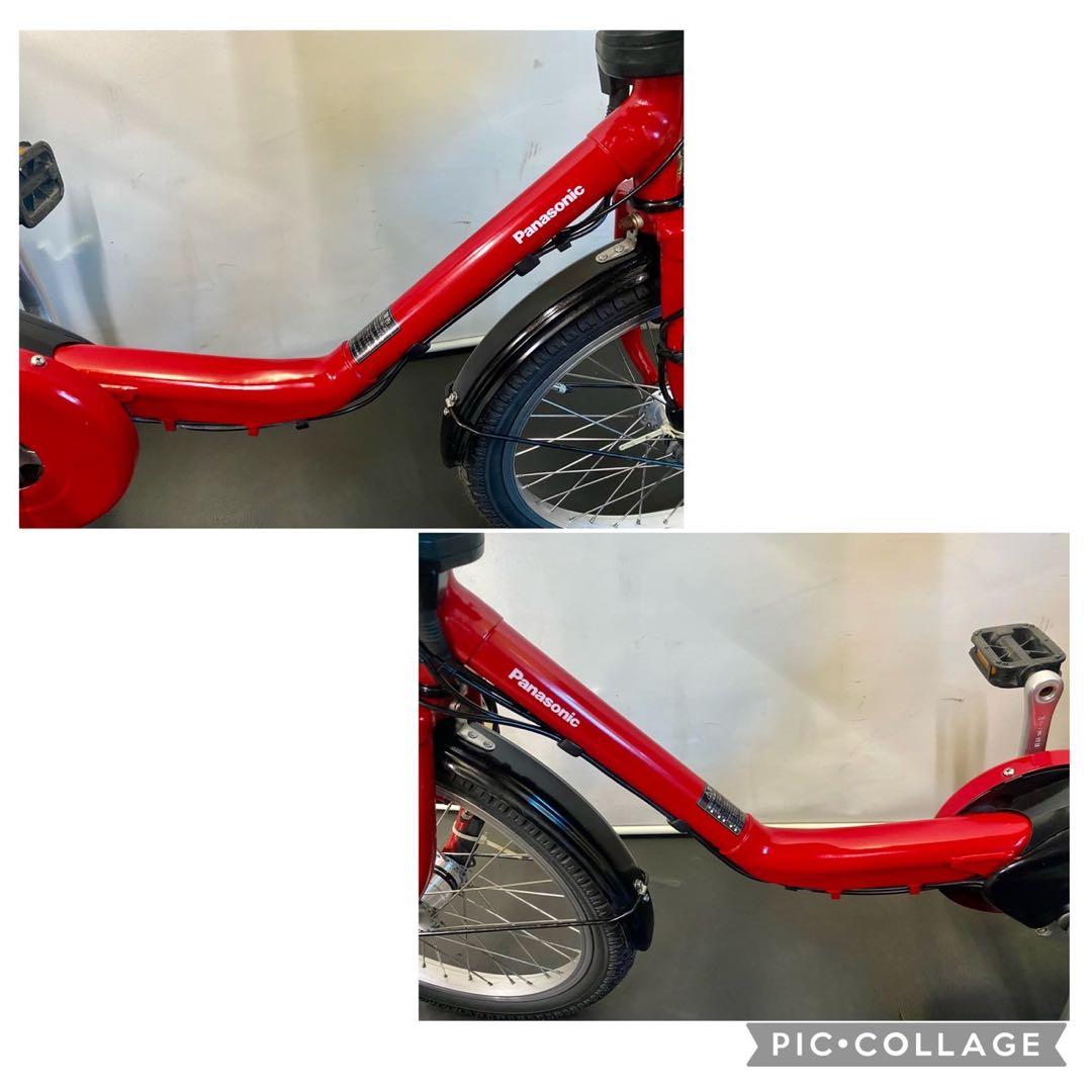 1年保証 新型　パナソニック　ギュットミニ　20インチ　赤色　電動アシスト自転車