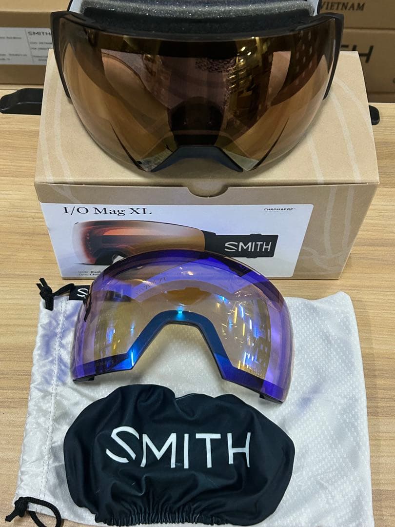 スキー・スノーボードアクセサリー Smith I/O Mag XL Black cp Pro Phot Gold