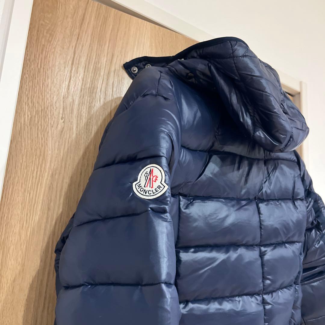 ネイビー ダウンコート フード付き