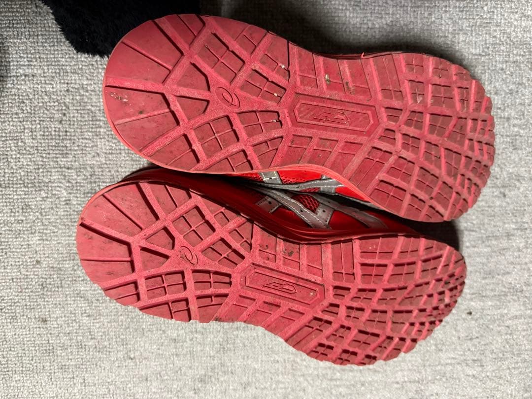 asicsレッド安全靴28cm最終値下げ