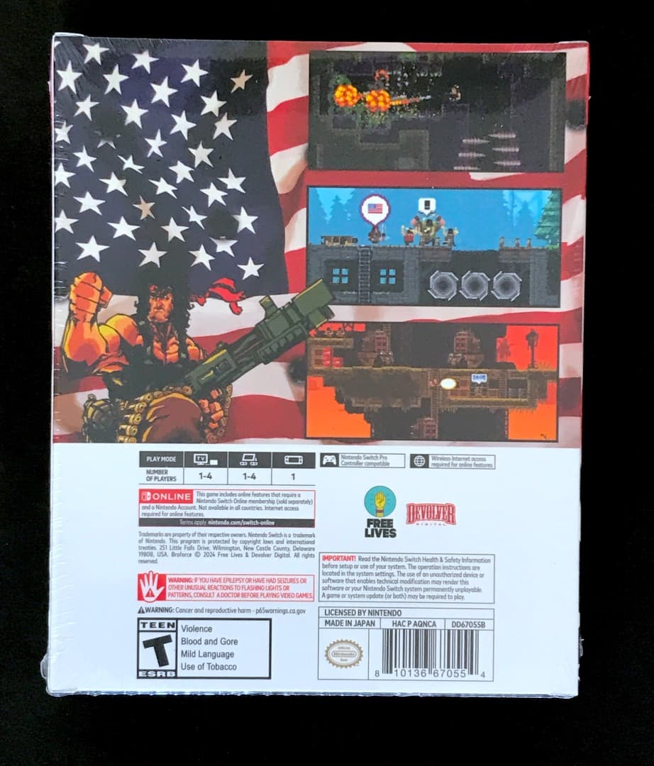 Broforce 限定版 北米版 新品未開付 ブロフォース