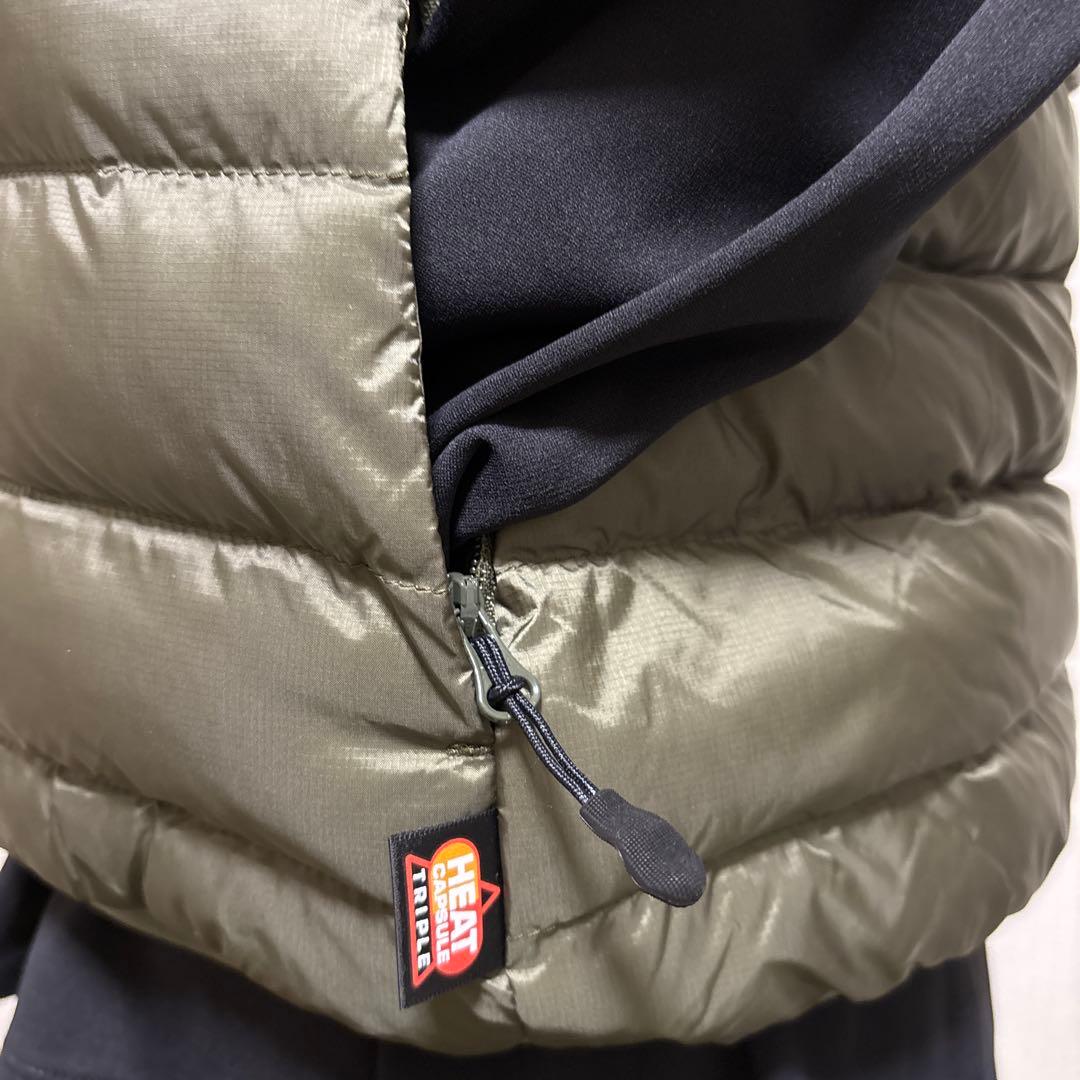 ヨネックスwoman中綿ベストヒートカプセルトリプル大変暖かいサイズＬ カーキ色