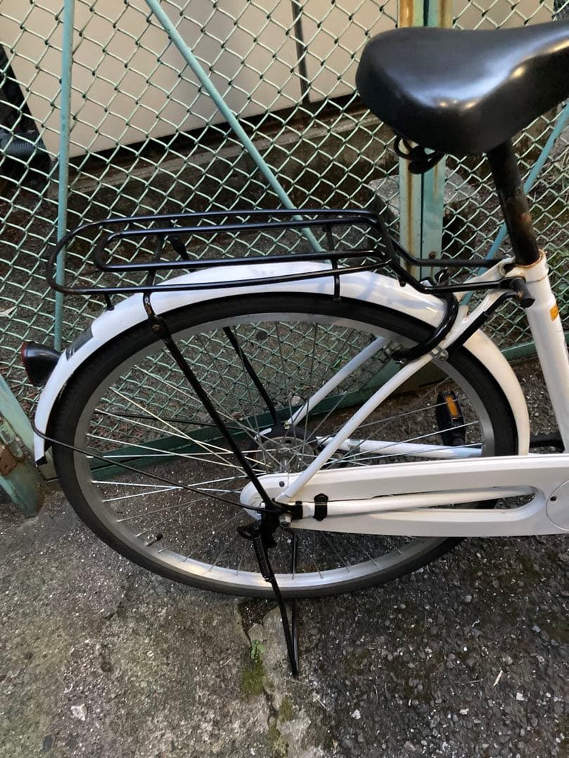 ホワイト シティサイクル リアキャリア付き