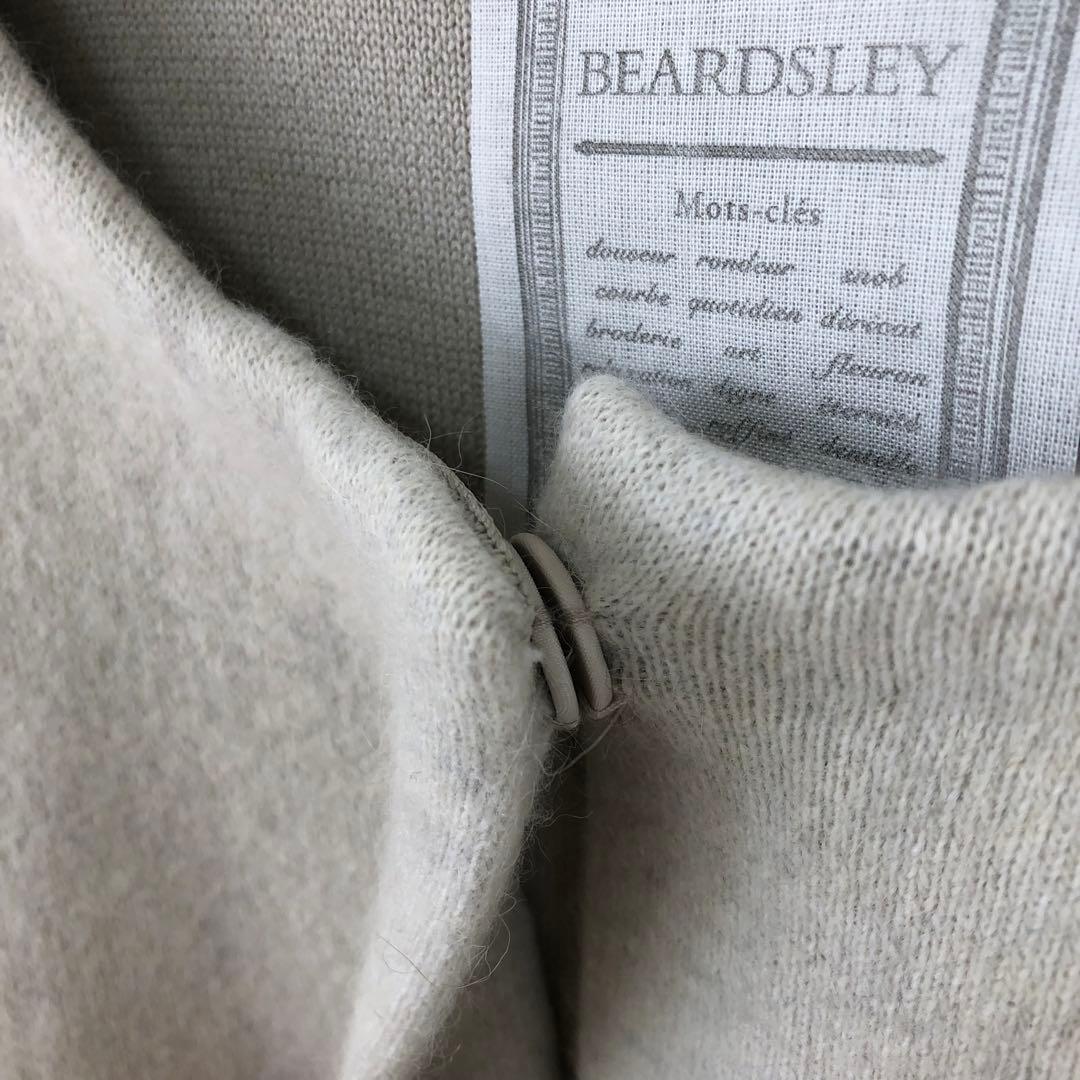 未使用品 BEARDSLEY 洗えるニットコート F アイボリー
