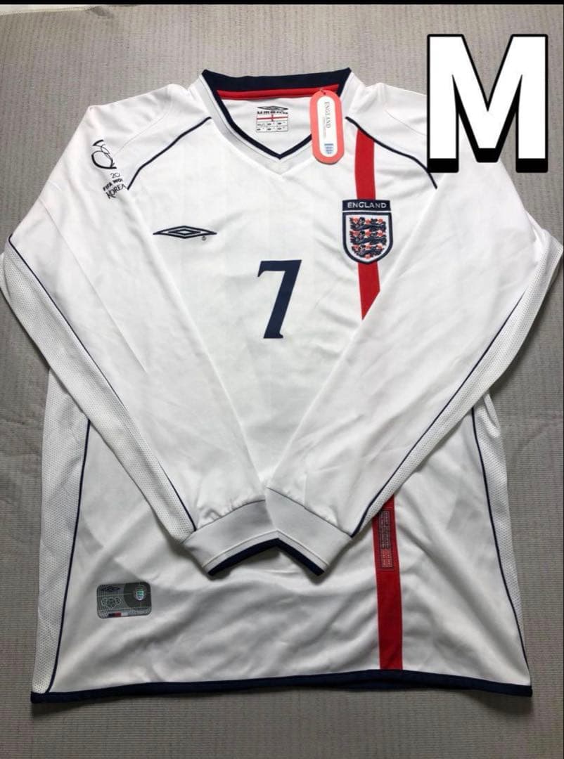02日韓W杯イングランド代表 7番BECKHAM ユニフォーム Mサイズ