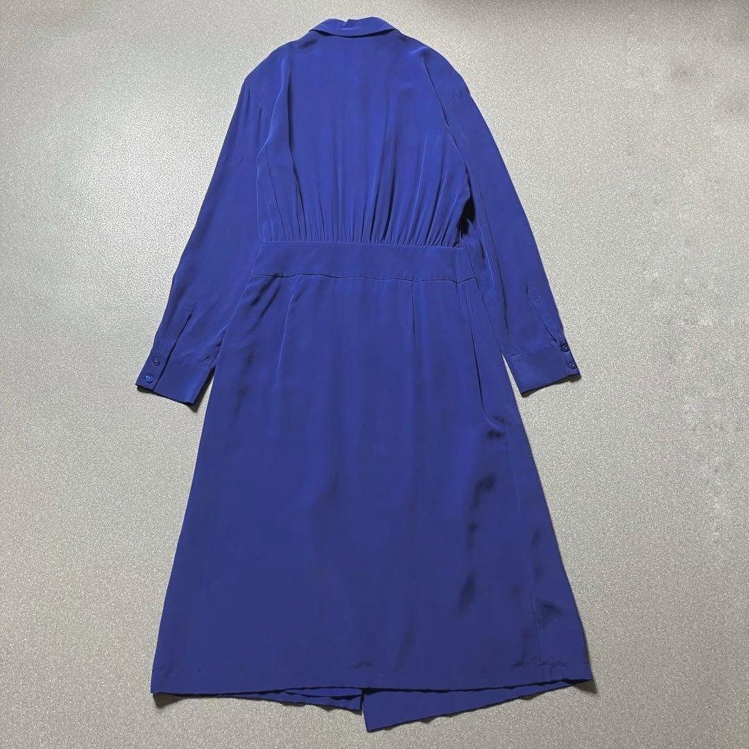 【新品✨シルク100%】Max Mara シャツワンピース フリル ギャザー