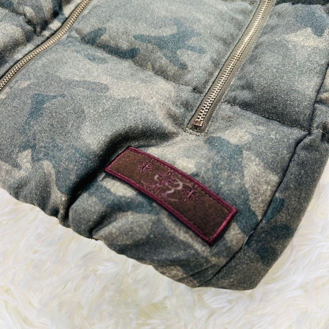 美品 TATRAS タトラス ダウンベスト カモフラ ウール シルク カーキ 1