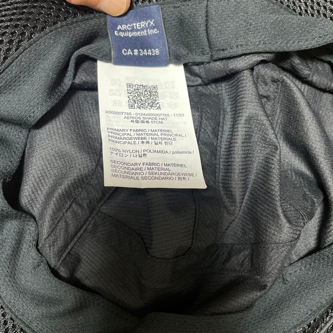アークテリクス　エアリオス　シェード　ハット　S-M 黒