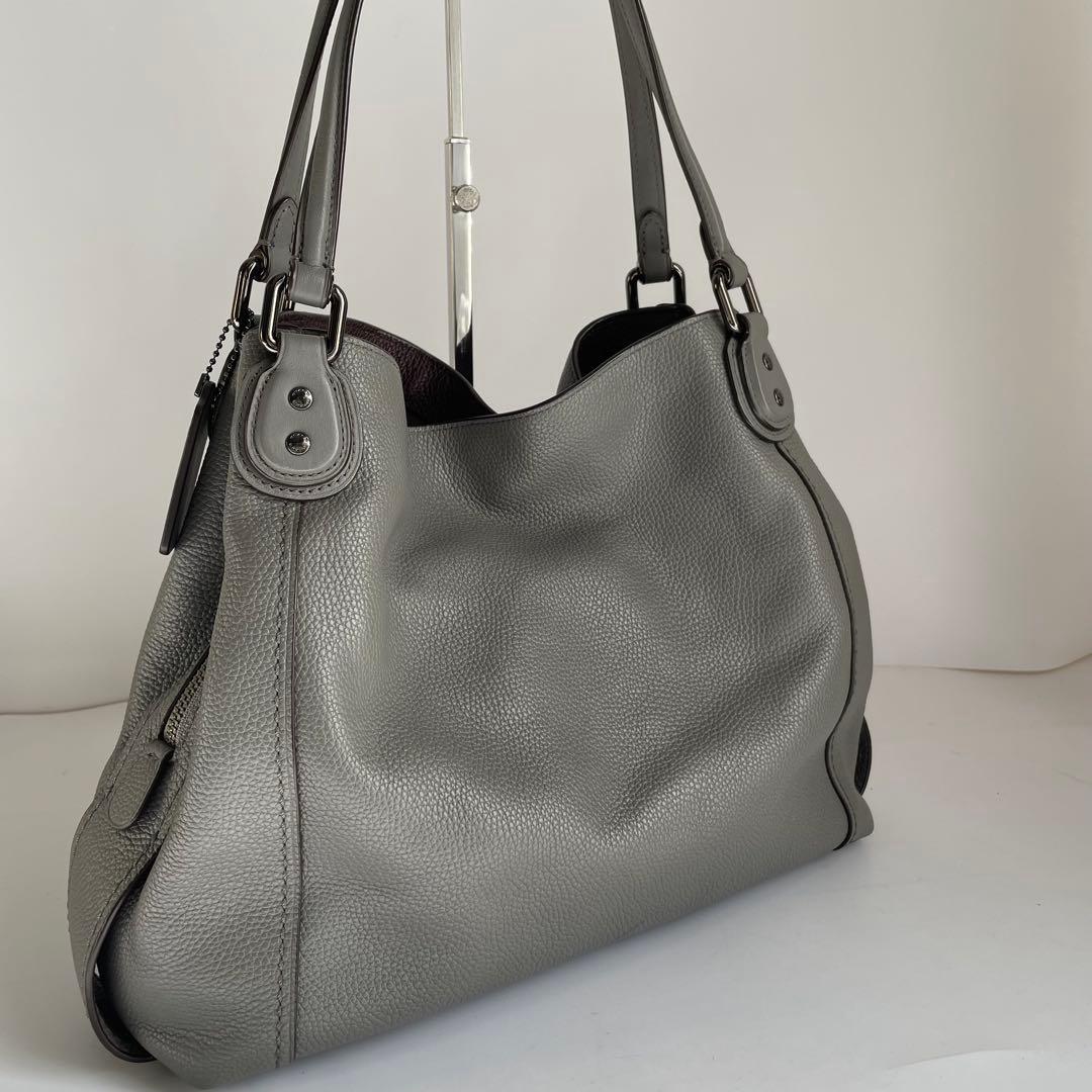 ✨未使用レベル✨　coach イーディー　トートバッグ　グレー　レザー