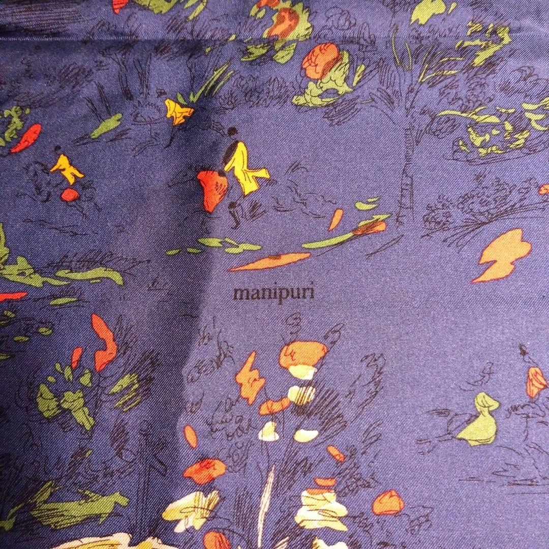 【新品未使用❗️❗️】manipuri　マニプリ　シルク　100%　スカーフ