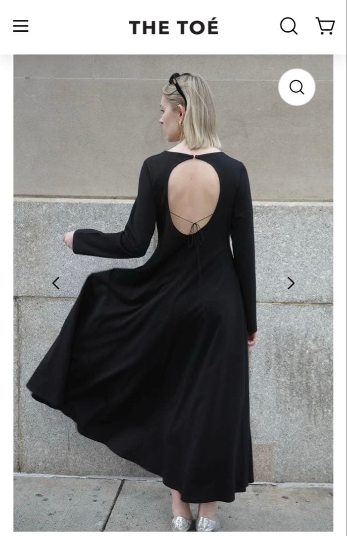 THE TOÉ Queens Backopen Onepiece 黒 S