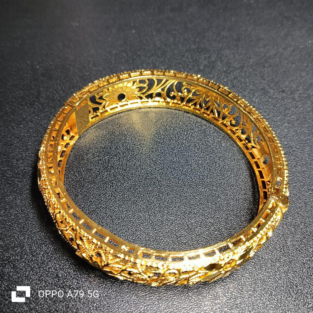 中東ドバイ24金gpゴールド　バングル　アレルギー反応なし