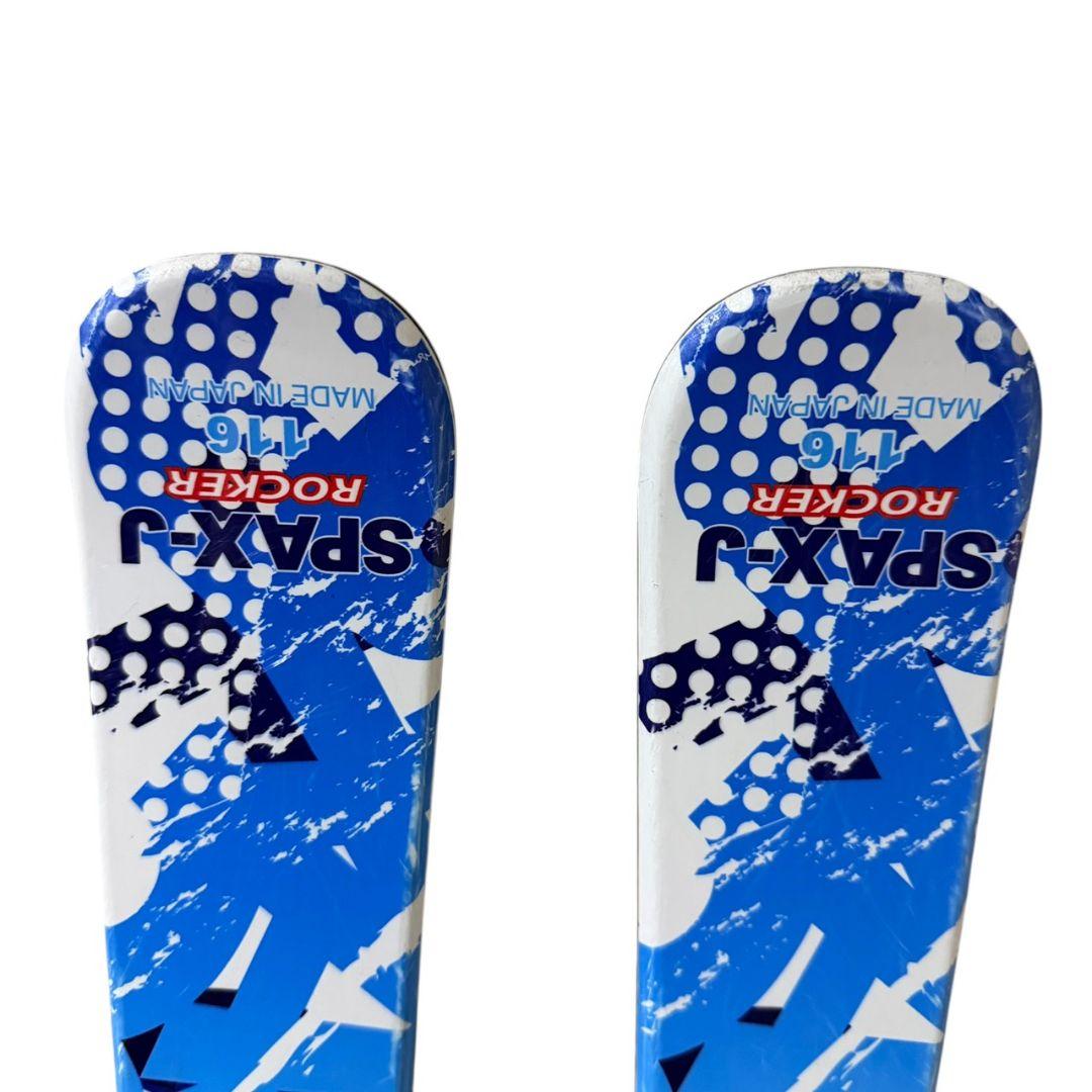 【KAZAMA】SPAX J スキー116cm　　ジュニア　ブルー