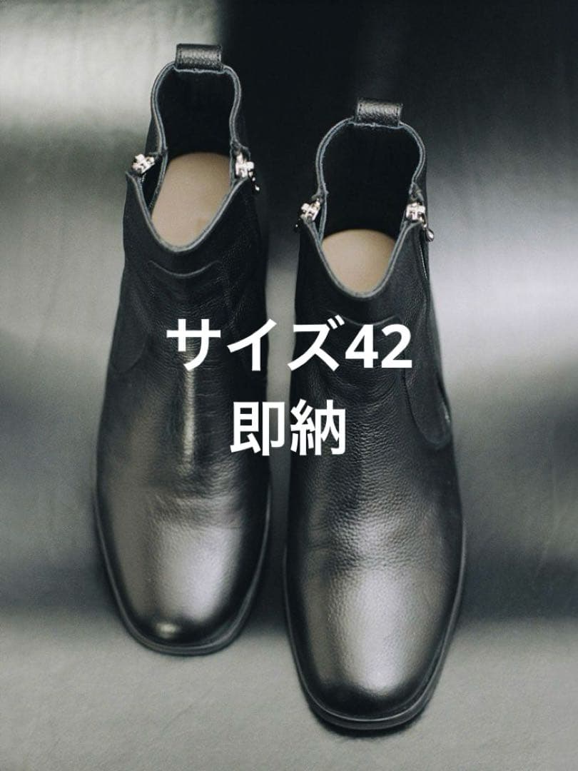 Llife SLIGHT SQUARE ZIP BOOTS　42