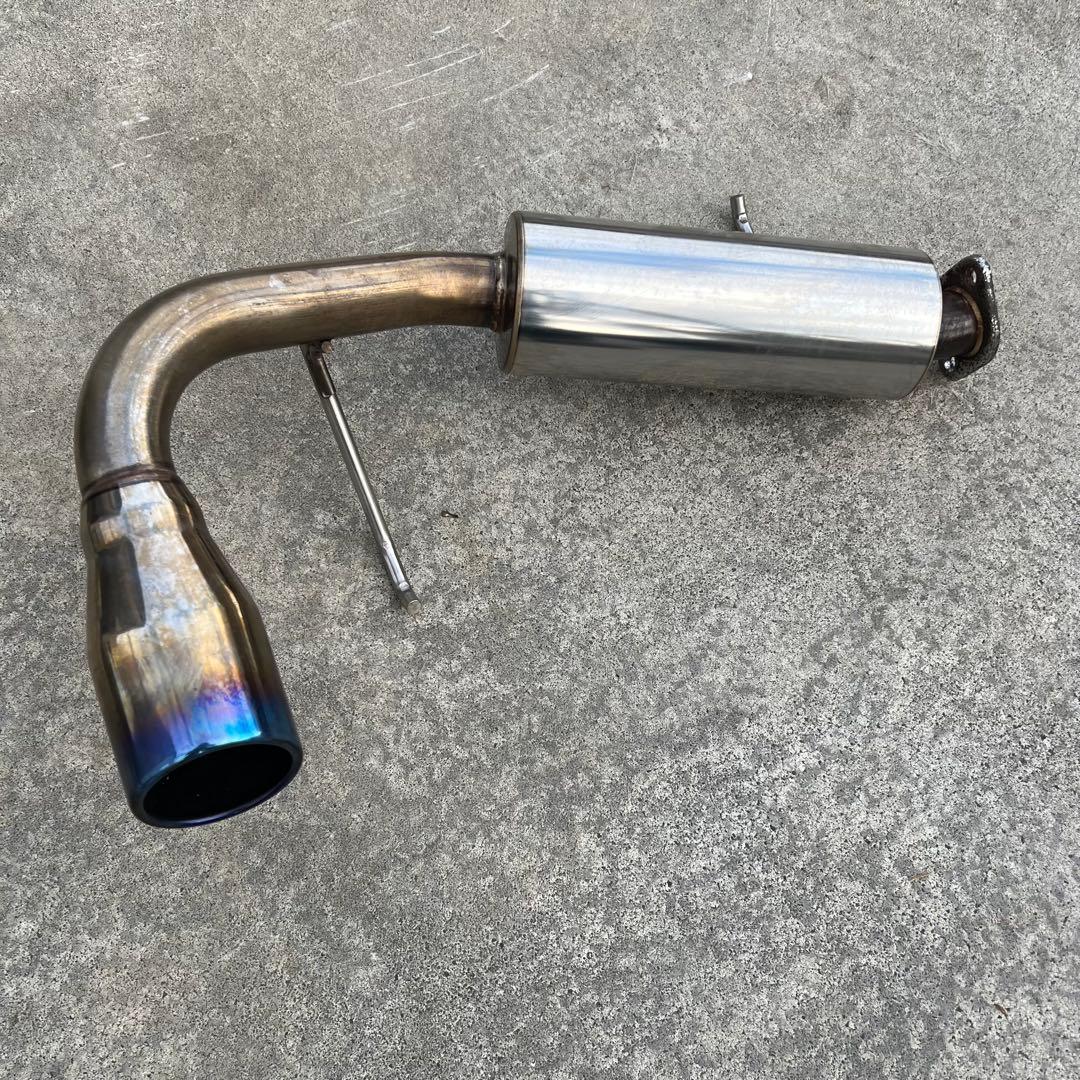 スズキ ジムニーJB23) ステンレス マフラーブルー　ノーマルバンパー用