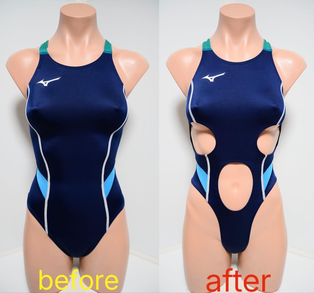 Mizuno leohex ハイレグカットアウト水着