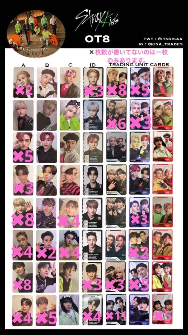 straykids ODDINARY 通常盤　限定盤　トレカ ID ミニポスター