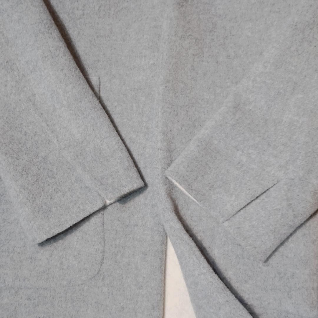 美品✨　エンフォルド ウール ソフトリバー スリット ノーカラー グレー