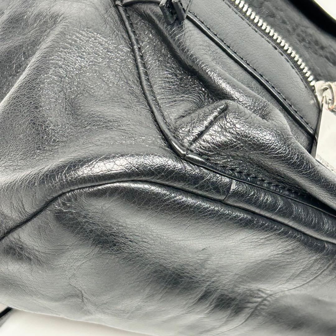 美品✨ DIESEL リュック オールレザー ブラック