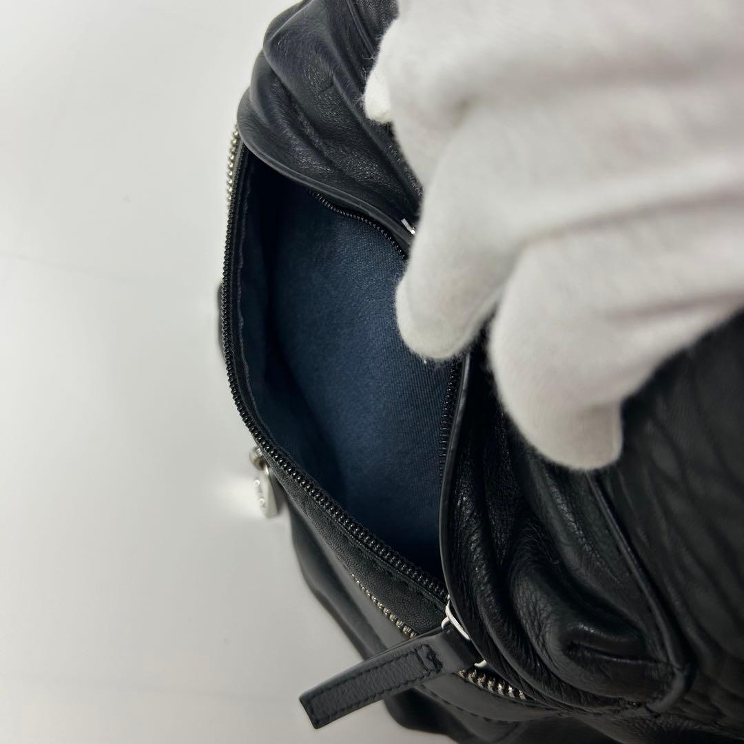 美品✨ DIESEL リュック オールレザー ブラック