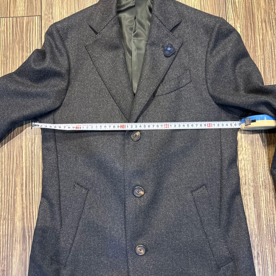 LARDINI チェスターコート ダークグレー 46