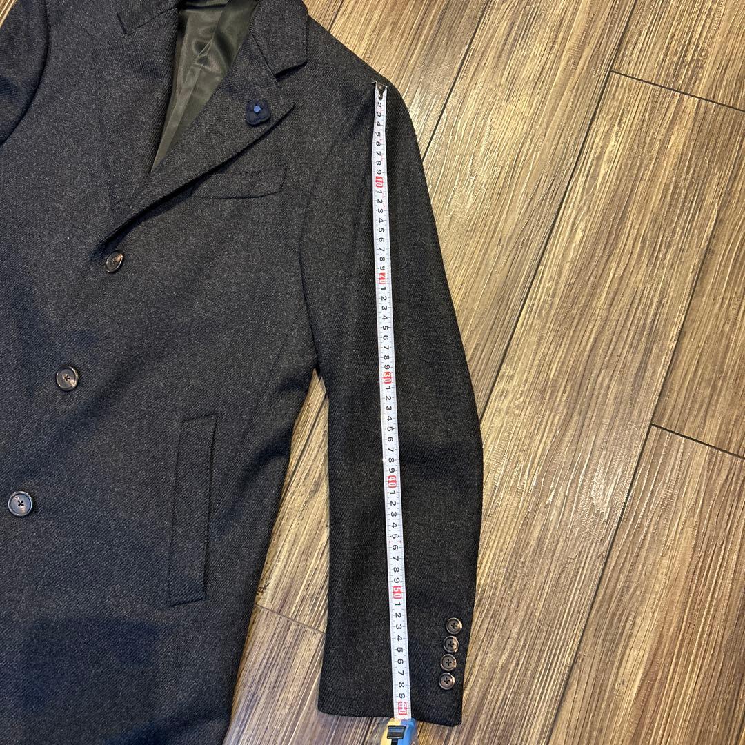 LARDINI チェスターコート ダークグレー 46