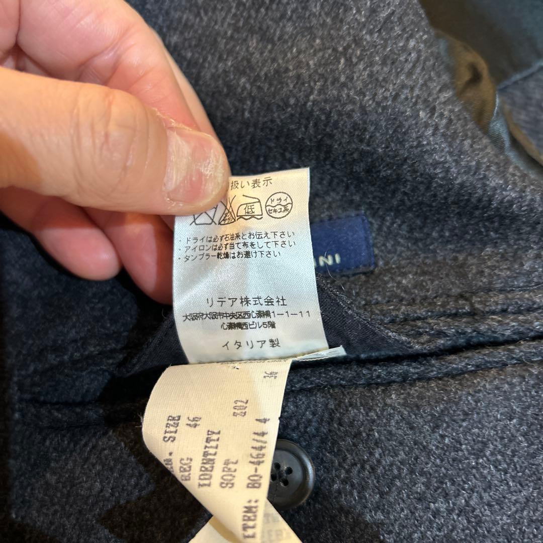 LARDINI チェスターコート ダークグレー 46