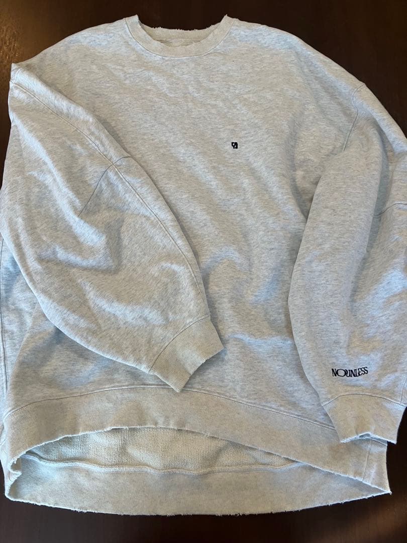 NOUNLESS OVER SWEAT TOPS ナウンレス スウェット グレー
