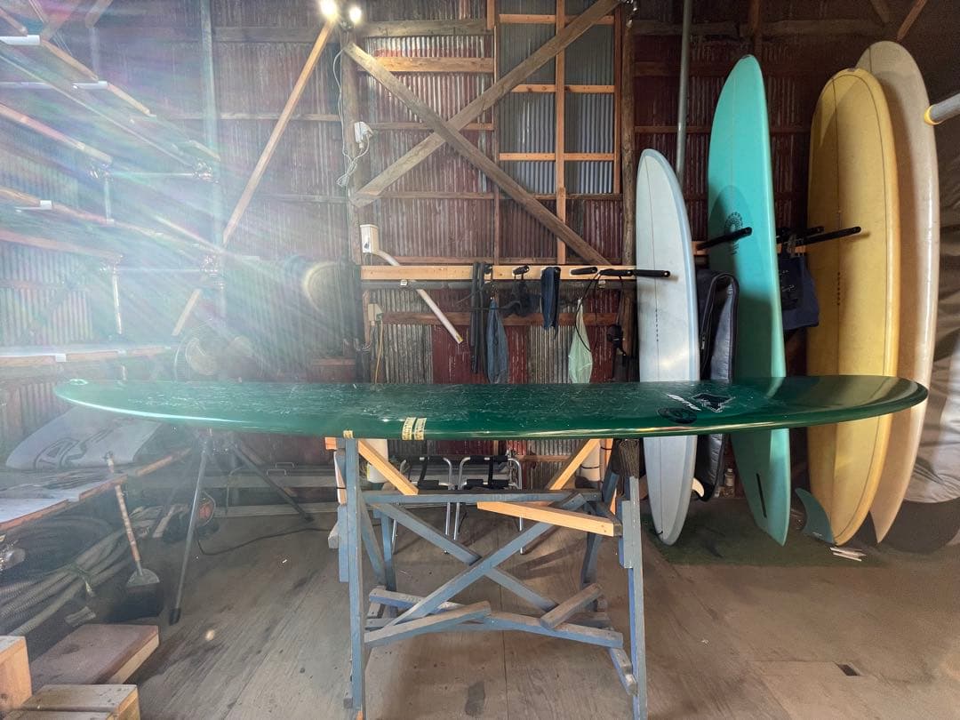 緑色　ロングボード