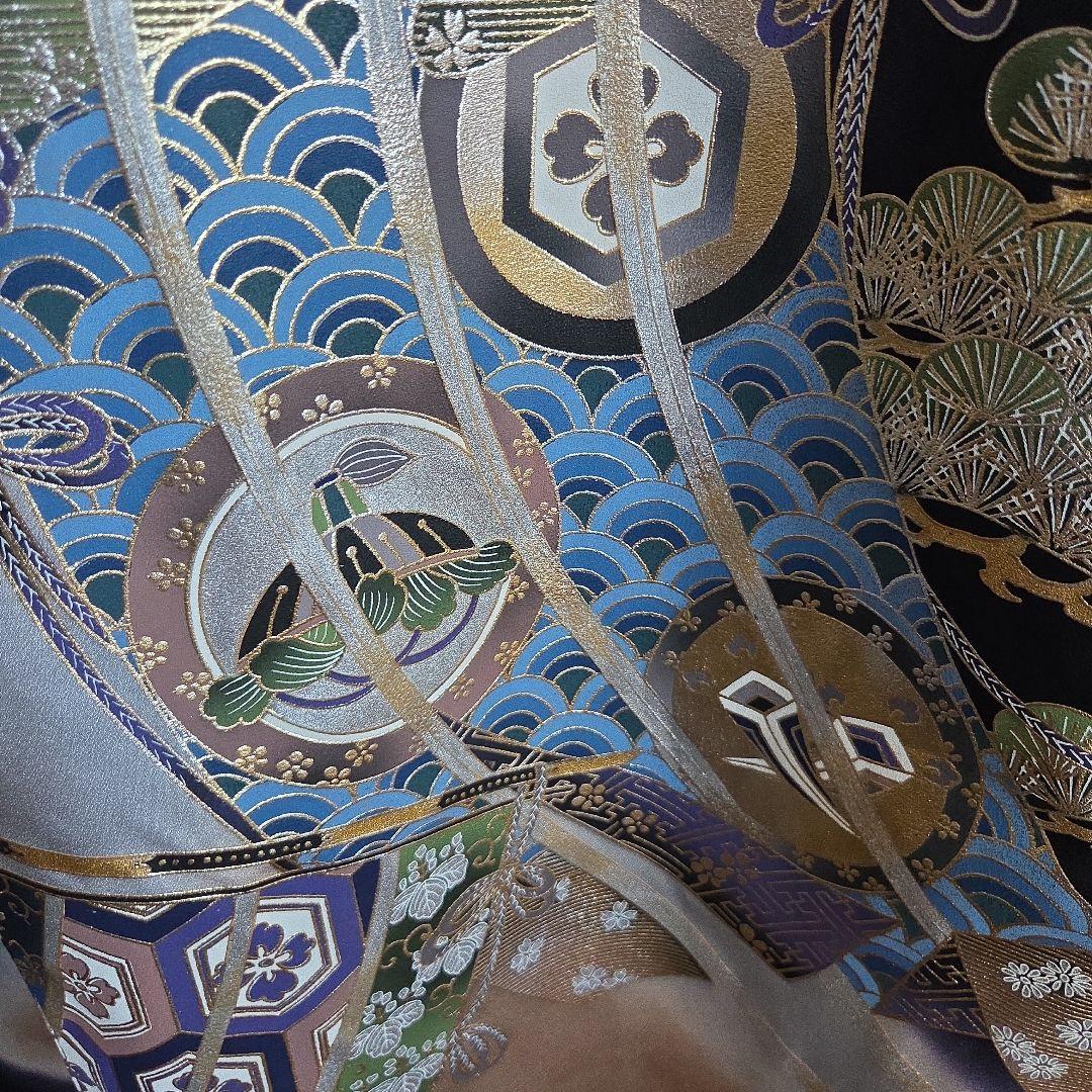 桐緋冬　　1-12　正絹　男の子お祝い着物　長襦袢付き　産着　七五三　逸品