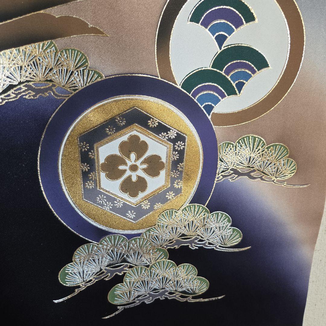 桐緋冬　　1-12　正絹　男の子お祝い着物　長襦袢付き　産着　七五三　逸品