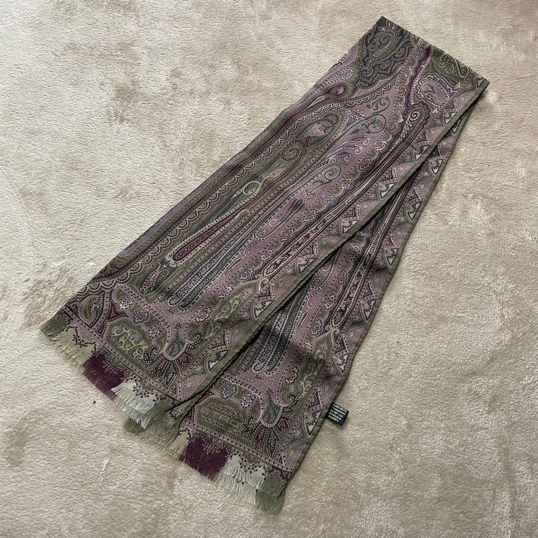 【美品】 ETRO エトロ ストール ペイズリー柄
