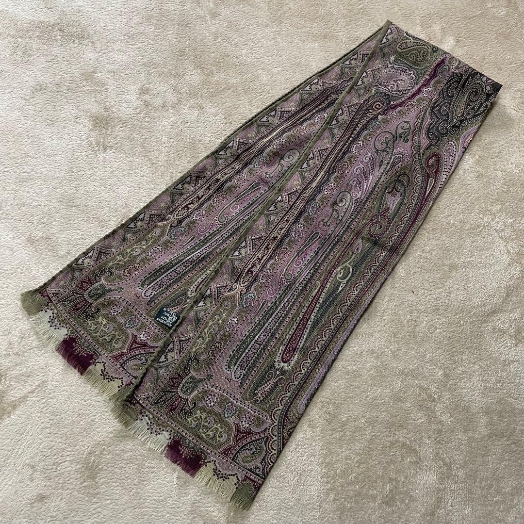 【美品】 ETRO エトロ ストール ペイズリー柄