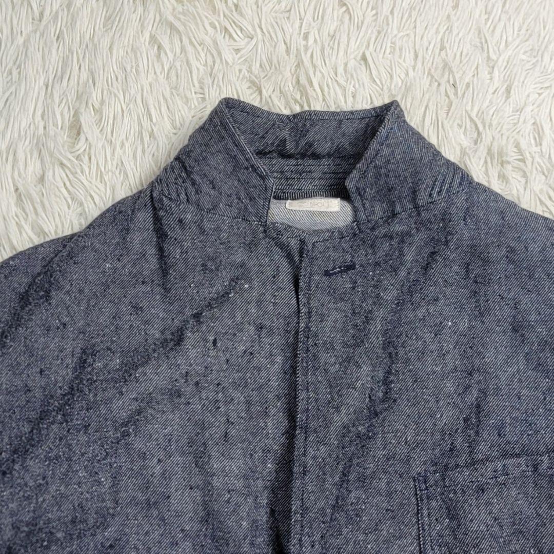 美品　COMOLI コモリ　ウールリネン　セットアップ　インディゴグレー 春夏秋