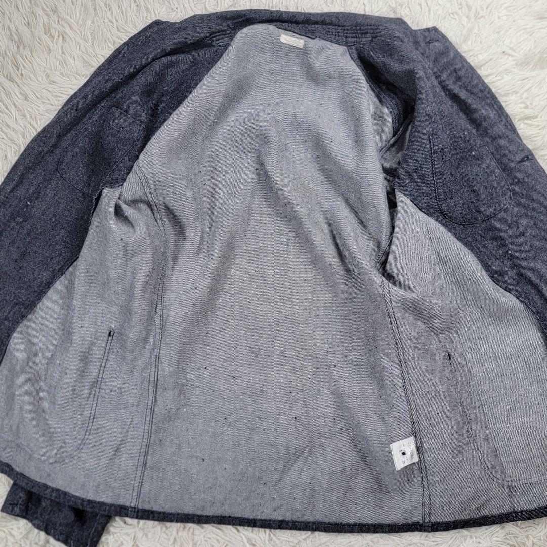 美品　COMOLI コモリ　ウールリネン　セットアップ　インディゴグレー 春夏秋