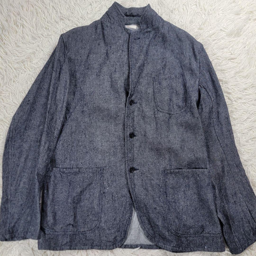 美品　COMOLI コモリ　ウールリネン　セットアップ　インディゴグレー 春夏秋