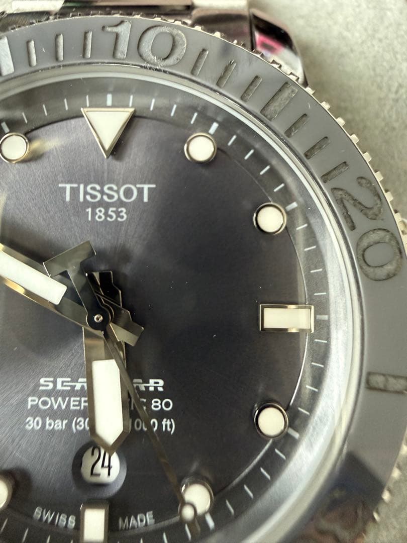 TISSOT シースター 1000 パワーマティック 80 文字盤グレー