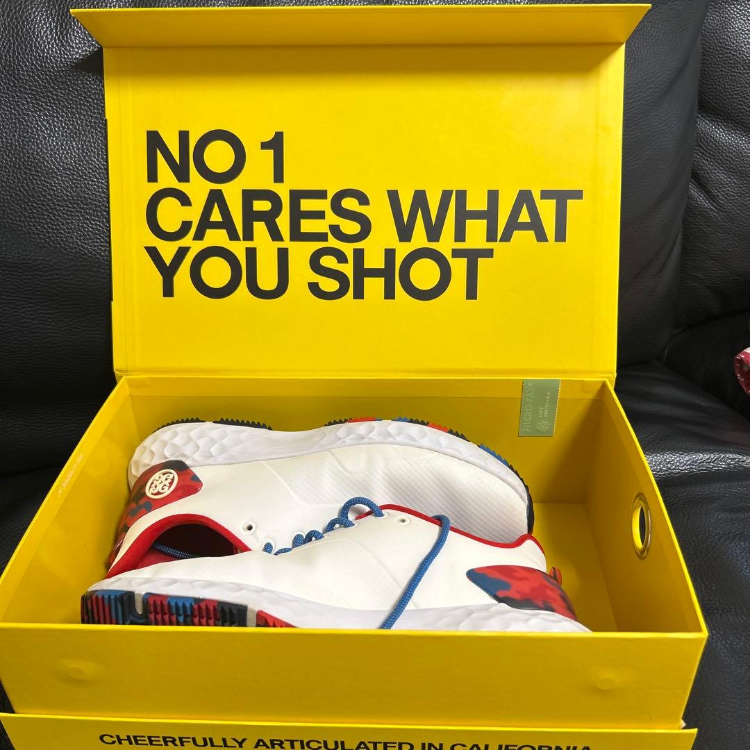 再値下げ‼️Ｇ/ＦＯＲＥ　ゴルフシューズ ホワイト/レッド/ブルー カモフラージュ