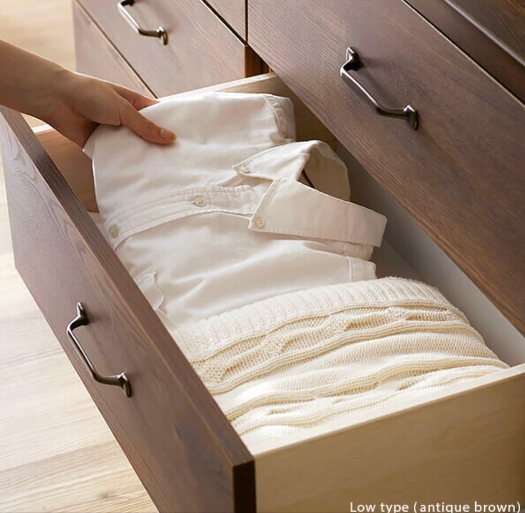 LOWYA ローチェスト 6段 木目調 中古美品