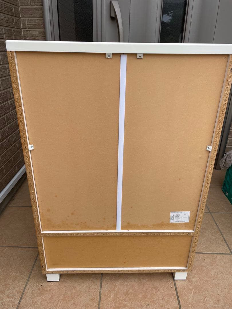 食器棚　キッチン家具　収納　ホワイト　ガラスキャビネット