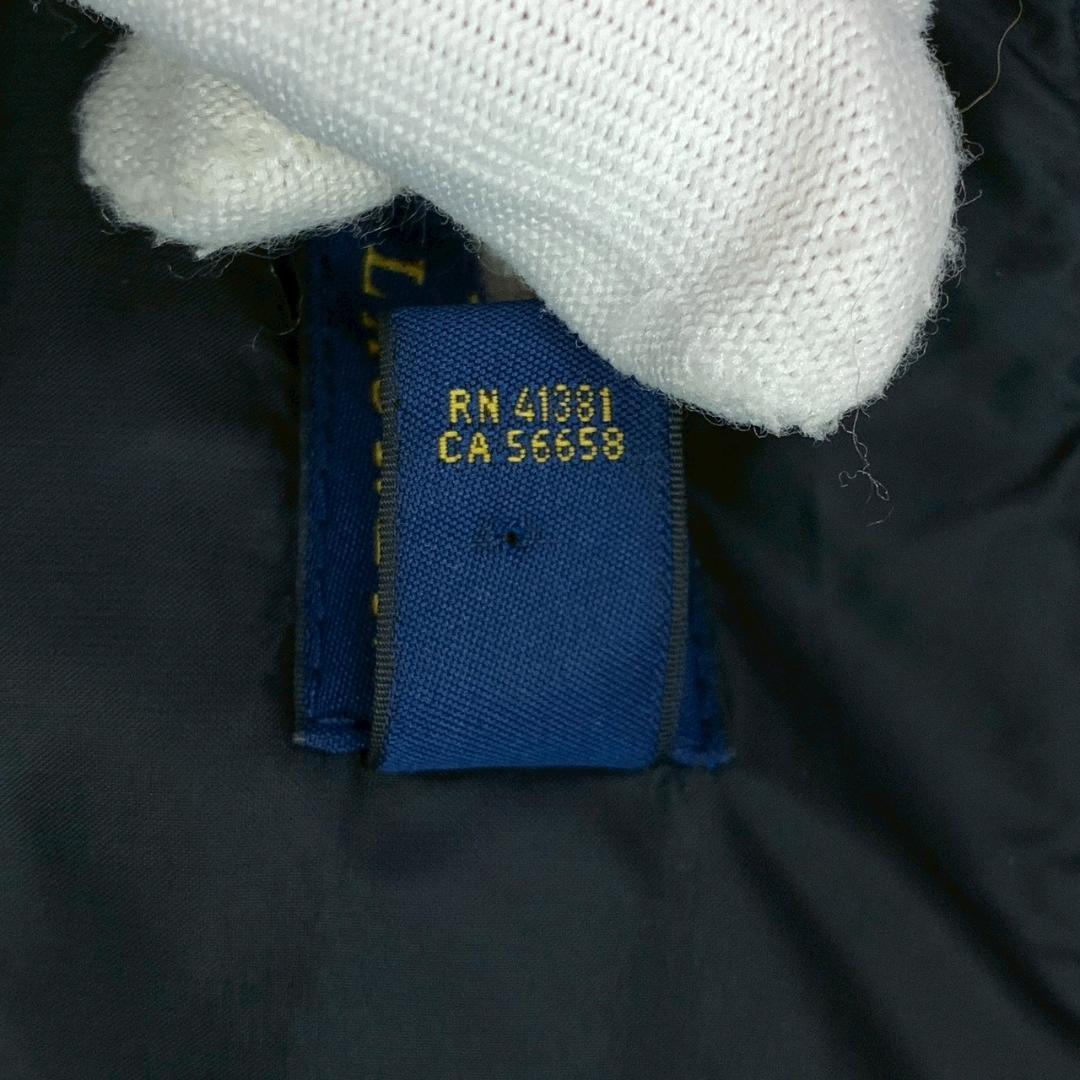 ポロラルフローレン ダウンベスト ビッグポニー 星条旗ワッペン 黒 L　D933