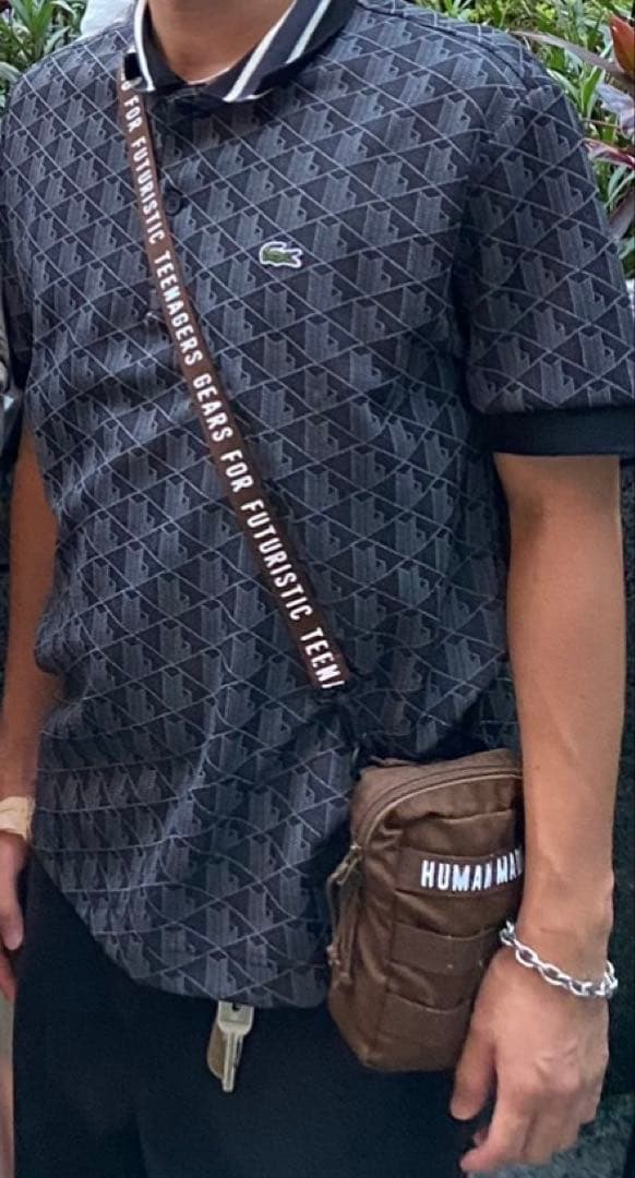 Lacoste モノグラムジャカードポロシャツ