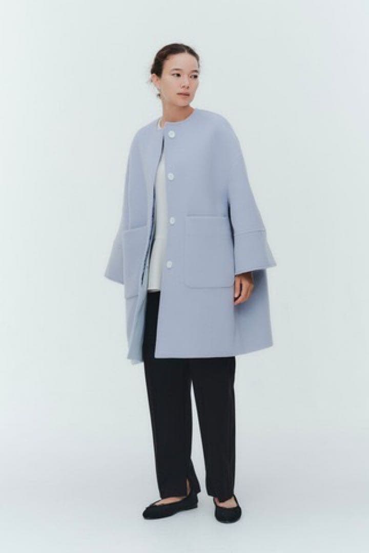 yori ウールノーカラーコート